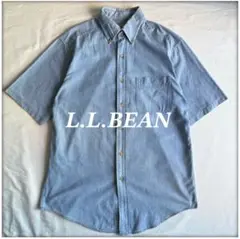 LLBEAN ice blue chambray denim S/S shirt