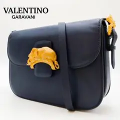 【極美品】VALENTINO GARAVANI ショルダーバッグ ユニコーン 紺
