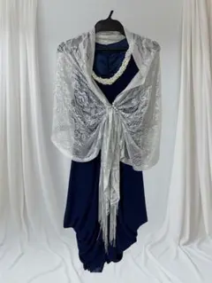 ドレス　ボレロ付き　ドレスセット　ネイビー