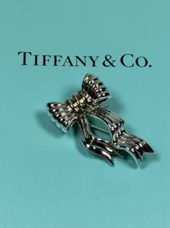 Tiffanyu0026 Co. ティファニー リボンモチーフ ブローチ 925/750