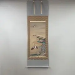 三代桃園　山吹　肉筆　日展入選作家　掛け軸　掛軸 三代桃園 山吹 肉筆 日展入選作家 掛け軸 掛軸 - 絵画