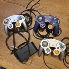 ゲームキューブコントローラ3点&純正接続タップセット