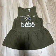 オリーブグリーン ノースリーブワンピース　Bebe
