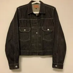 90s guess 2nd デニムジャケット 先染めブラック usa製