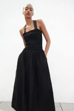 ZARA 黒　ロングワンピース　キャミソール