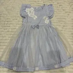 ワンピース 花 パール ストライプ 110