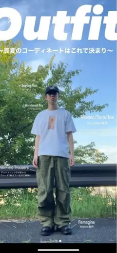 ともやの暮らし Mosaic Photo Tee 24ss [white]