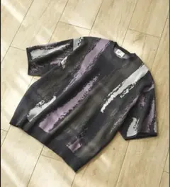 EMMA CLOTHES 半袖サマーニット　L 黒　紫