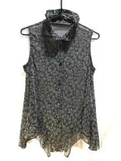 お洒落ベストトップス　ST.HELENA 襟元ワイヤー入り　M-L