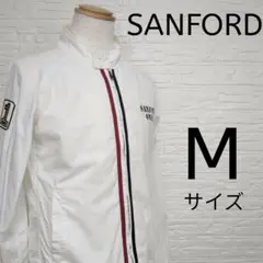 SANFORD ジャケット M メンズ 白 綿100 ストリート 春秋 ロゴ入り