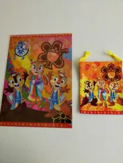 東京ディズニーリゾート クリアファイル＆巾着セット チップとデール クラリス