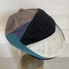マルチカラー コーデュロイ ベレー帽