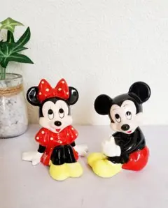 陶器　ミッキー　ミニー　フィギュア　まとめ売り ディズニー　レトロ