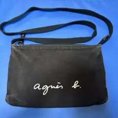 agnis b. ブラックショルダーバッグ　アニエス・ベー