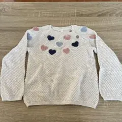 H&M ハート刺繍 ニットセーター 80