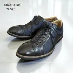 美品 倭イズム YAMATOism デニム レザー スニーカー （24.5㌢）