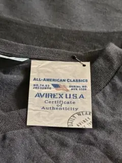 ★新品★未使用★AVIREX U.S.A. Vネック　黒　Tシャツ　XL(LL)