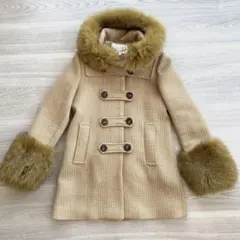 【美品】rich リッチ リアルフォックスファー ダッフルコート