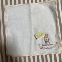 新品　ピーターラビット　ハンカチ　タオル　綿　コットン　　青　ブルー