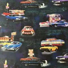 はぎれ　USAコットン　車　robertkaufman
