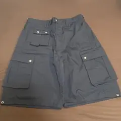 【訳あり新品未使用】gu × rokh ワイドカーゴショーツ 69 NAVY