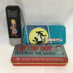 A36【昭和レトロ】希少『缶ペンケース 筆箱 』計3点 レモンヴィレッジ他