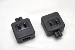 エレコム ACアダプタ用タップ 2P 1口 T-ACTAP21 2個セット