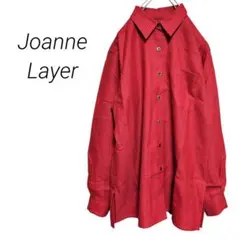 【Joanne Layer】長袖シャツ 吉村シャツ 派手 差し色 レッド M 赤