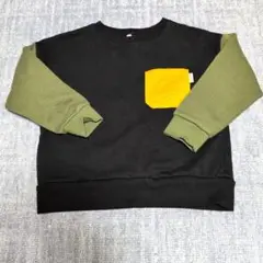 黒オリーブグリーン トレーナー