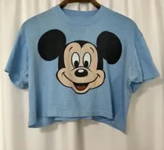 最終値下！80's Mickey ミッキービッグフェイスクロップドTシャツ