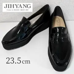 未使用級⭐︎チヒャン JIHYANG レイン 厚底 エナメル ローファー23.5