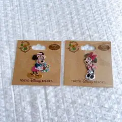 セット！ ディズニー ミッキー ミニー ワッペン フラワー お花 4