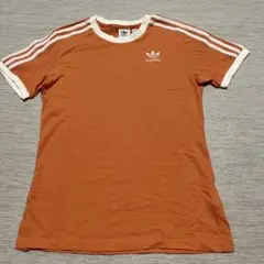 adidas オレンジ 3本ライン ジャージトップス