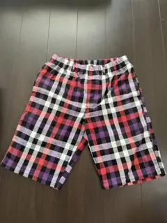 ハーフパンツ ショートパンツ 半ズボン チェック柄 男女兼用