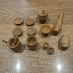 木製ミニチュア食器セット