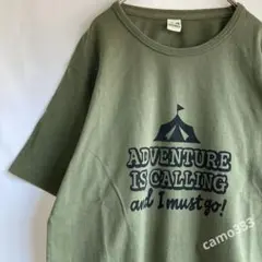 grn 半袖 Tシャツ メンズ カーキ 天竺 古着
