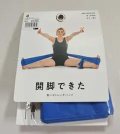 開脚ストレッチ バンド 青　未使用新品 匿名配送　開脚できたぁ