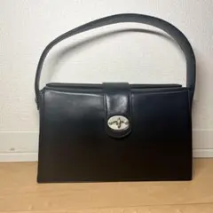 アニエスベー　フォーマル　ハンド　バッグ　ターンロック　ブラック