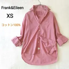 Frank&Eileen　コットンシャツ　スキッパー　長袖　ピンク　USA製