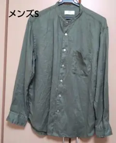 UNIQLO プレミアムリネン　スタンドカラー 長袖シャツ S