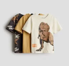 Ｈ＆Ｍ★プリントTシャツ3枚セット ジュラシックワールド 新品 半袖 恐竜