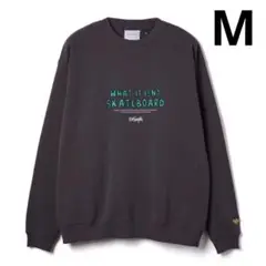 【Mサイズ】マークゴンザレス　トレーナー　裏起毛　アートプリント　チャコール