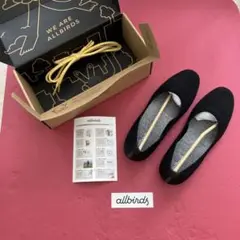 【美品】　オールバーズ　ツリーブリーザー　22.5㎝ パンプス　黒　フラット 公式・セール】ツリーブリーザーポイント（レディース）｜オール