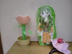 牧場主の少女オレンジのオーバーオールバラのヘアピン(下手な絵でごめんない)