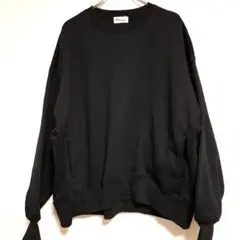 Alma Designスエット.トレーナーポケット付きサイドゴアブラック