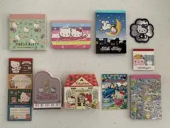 ハローキティ メモ用紙セット 10種類　バラメモ