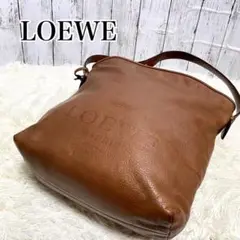 美品✨LOEWE ヘリテージ ショルダーバッグ フロントロゴ ブラウン