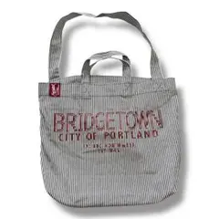 BRIDGETOWN ストライプトートバッグ