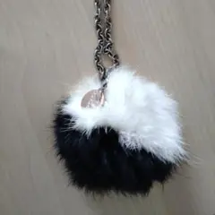 FURLA ファー ボンボン キーホルダー チャーム