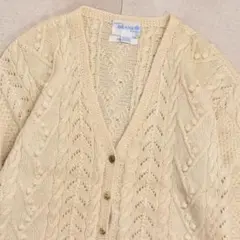 90s〜 アランニットカーディガン フィッシャーマンニット ヨーロッパ古着 北欧